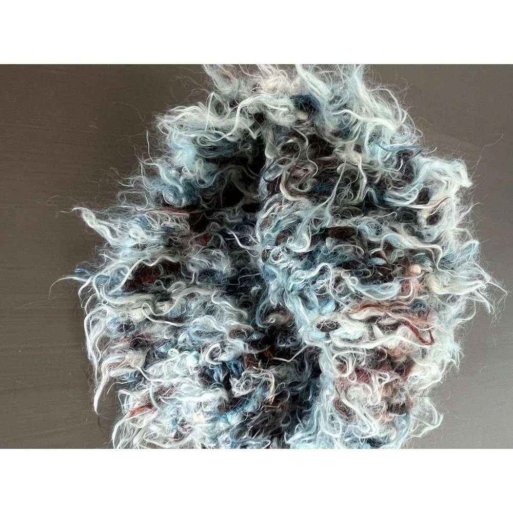 Soft‎ Fluffy Knit Winter Headband Ear Warmer Cozy Textured Fuzzy Head Wrap Blue